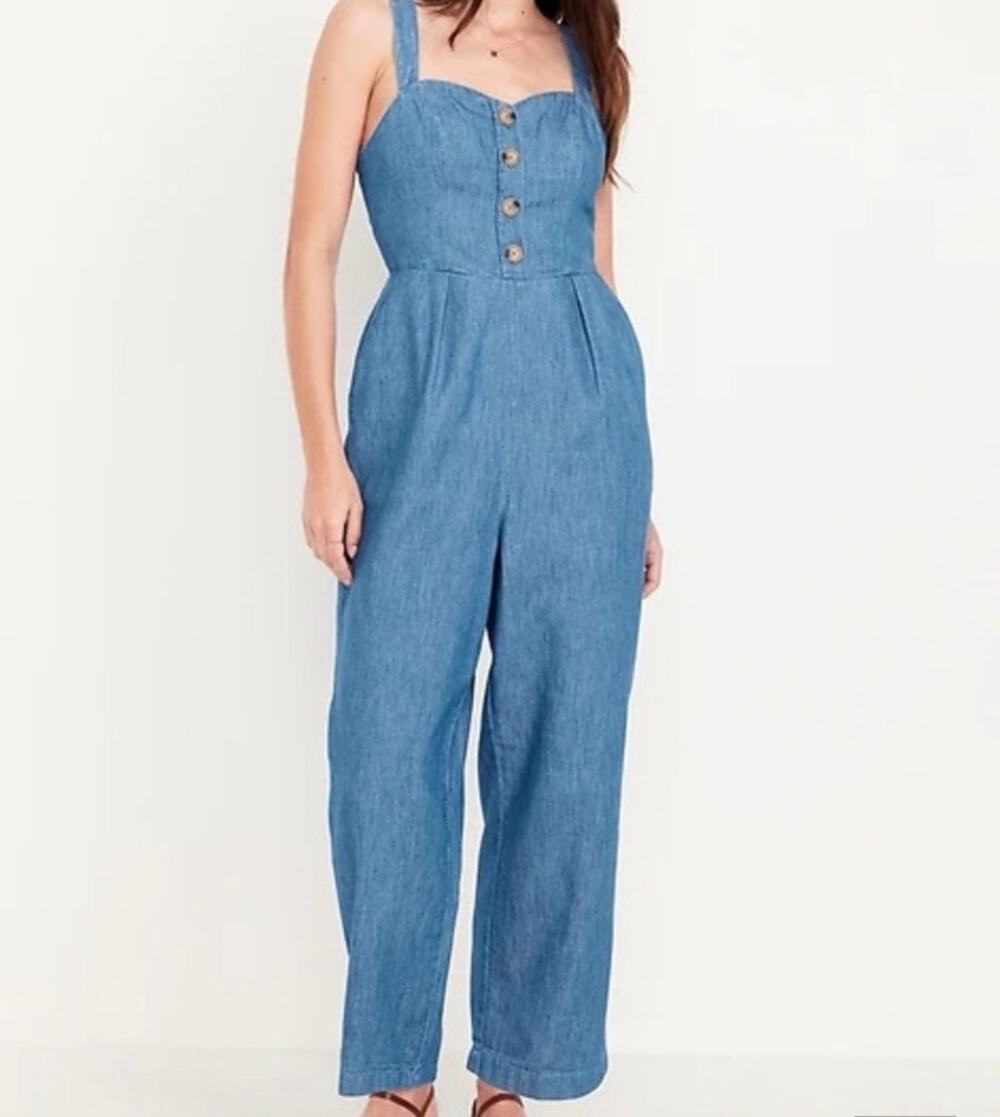 Old navy denim/chambray jumpsuits